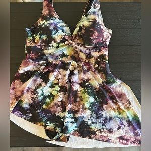 Torrid Tie Dye Swim Dress 2X New